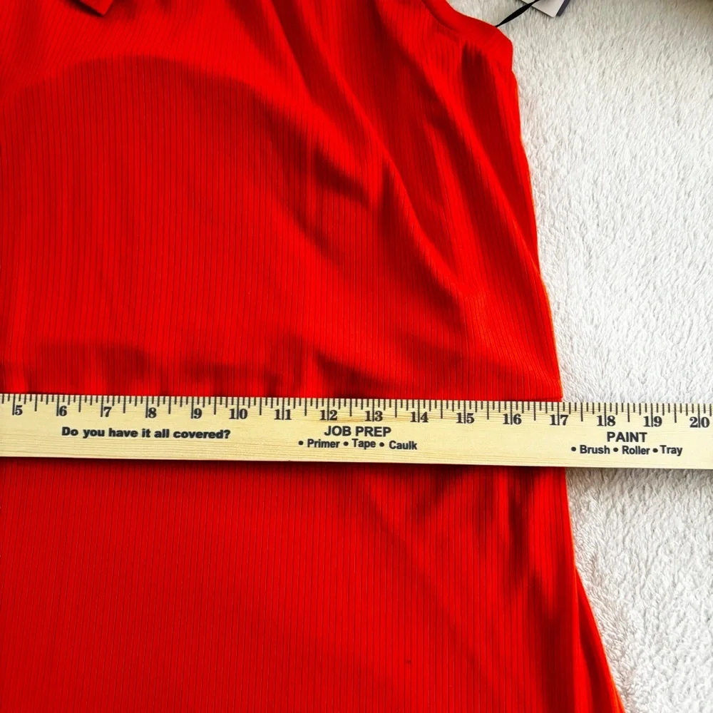 NWT Future Collective Red Orange Midi Dress Open Back Cutout XL 1X Casual - Picture 7 of 10